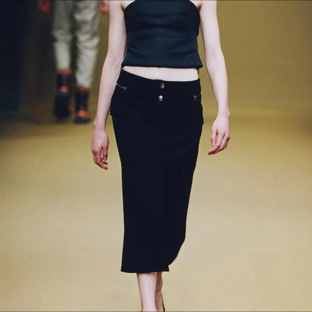 スカート FW1999 MIU MIU WOMEN POCKET SKIRT Miu Miu + Archive FW 1999 Mini Skirt With Wool Hem