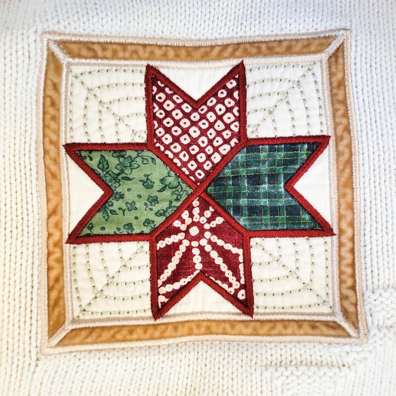 Vintage Cabela's Quilt Square Star Crewneck Depop