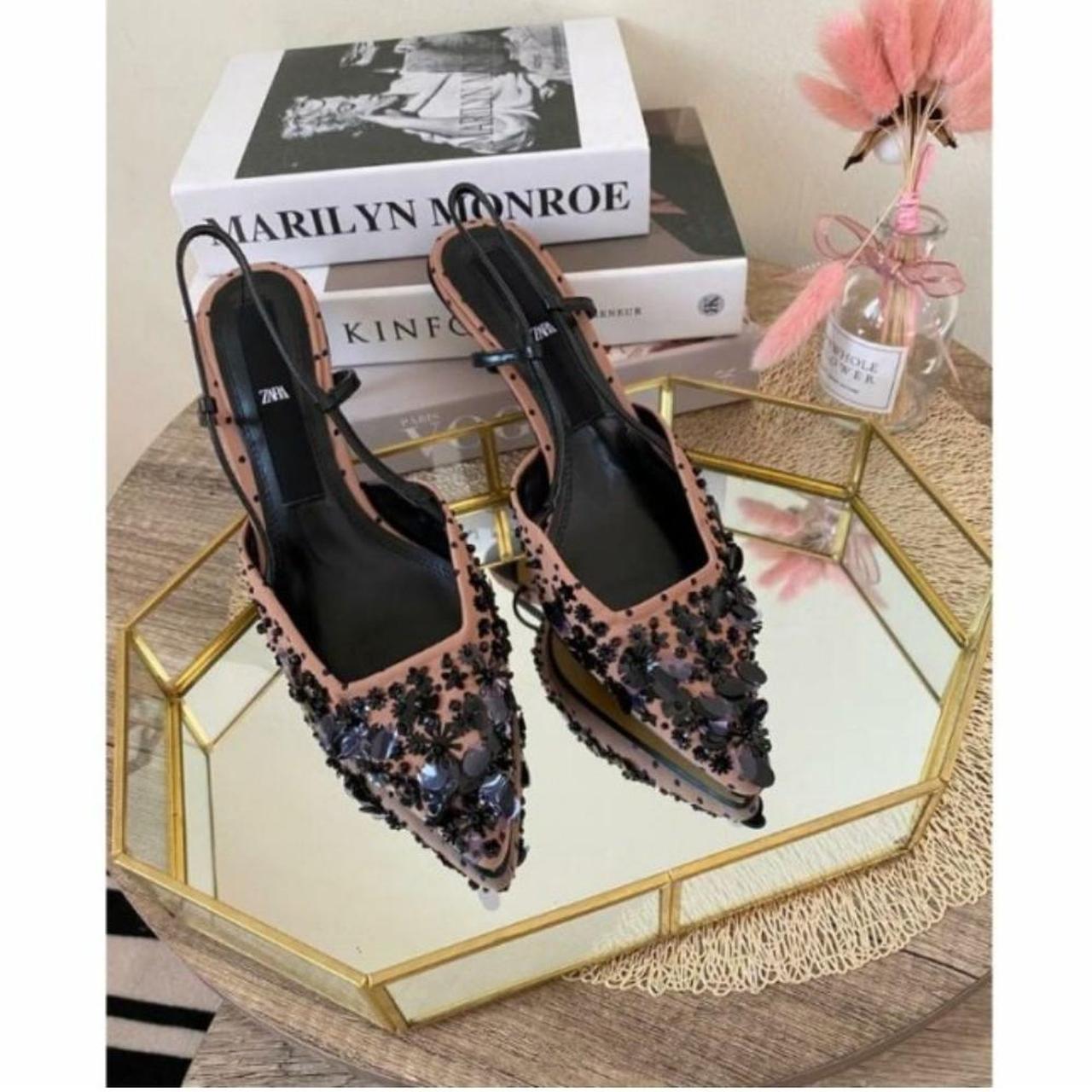 slingback kitten heels zara