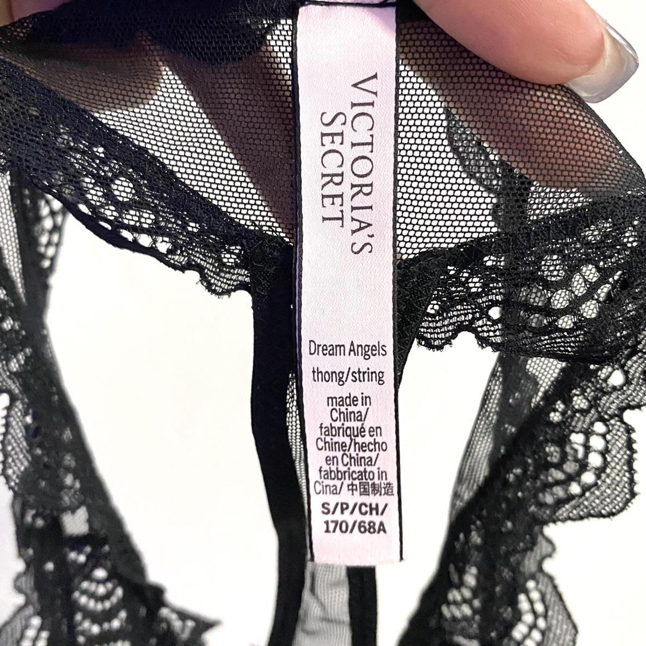 Victoria's Secret black and silver dream angels push - Depop