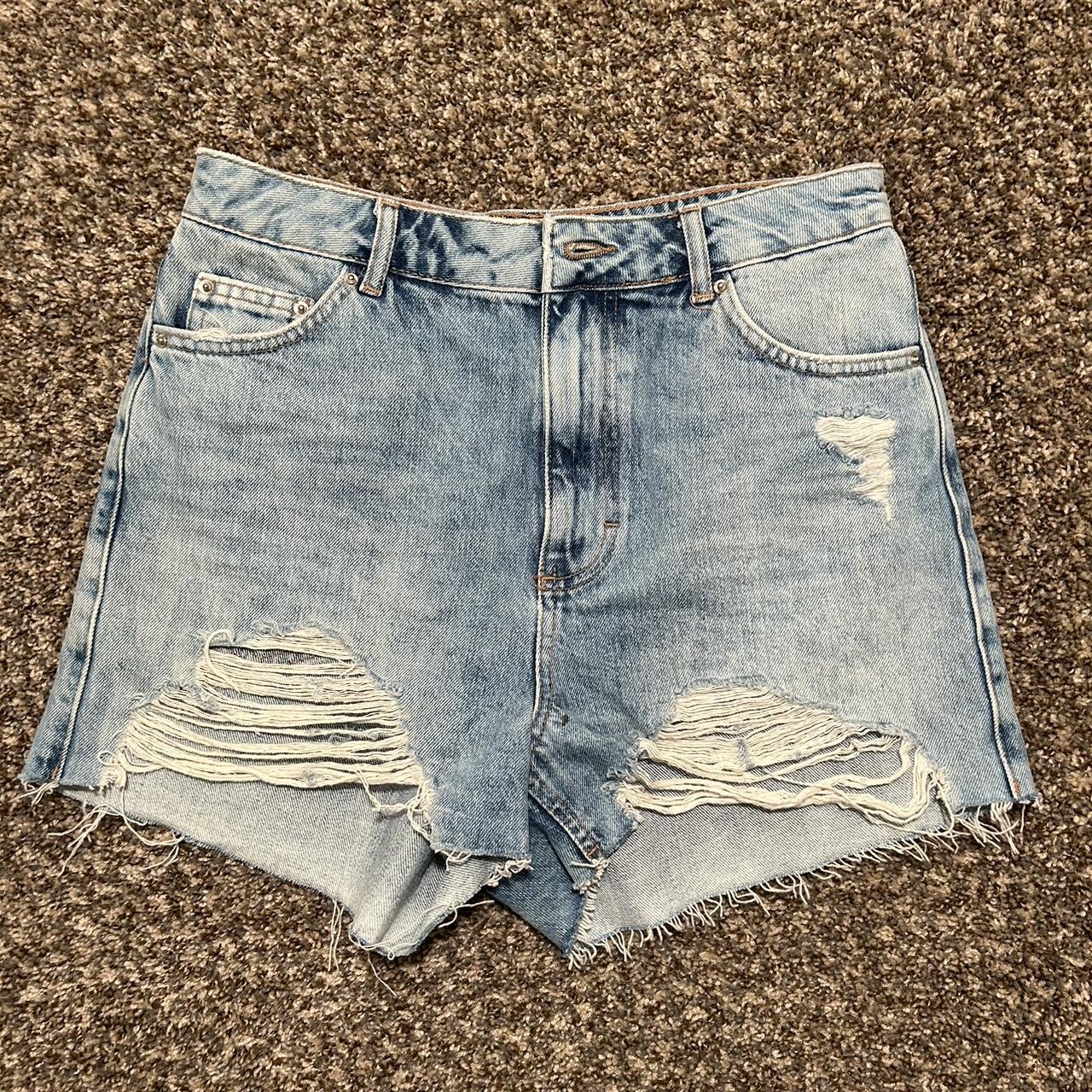 Topshop mom 2025 jean shorts