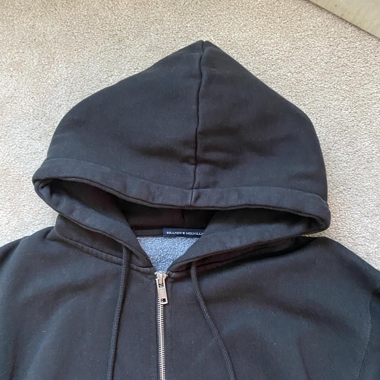 Brandy melville Black christy hoodie -The regular... - Depop