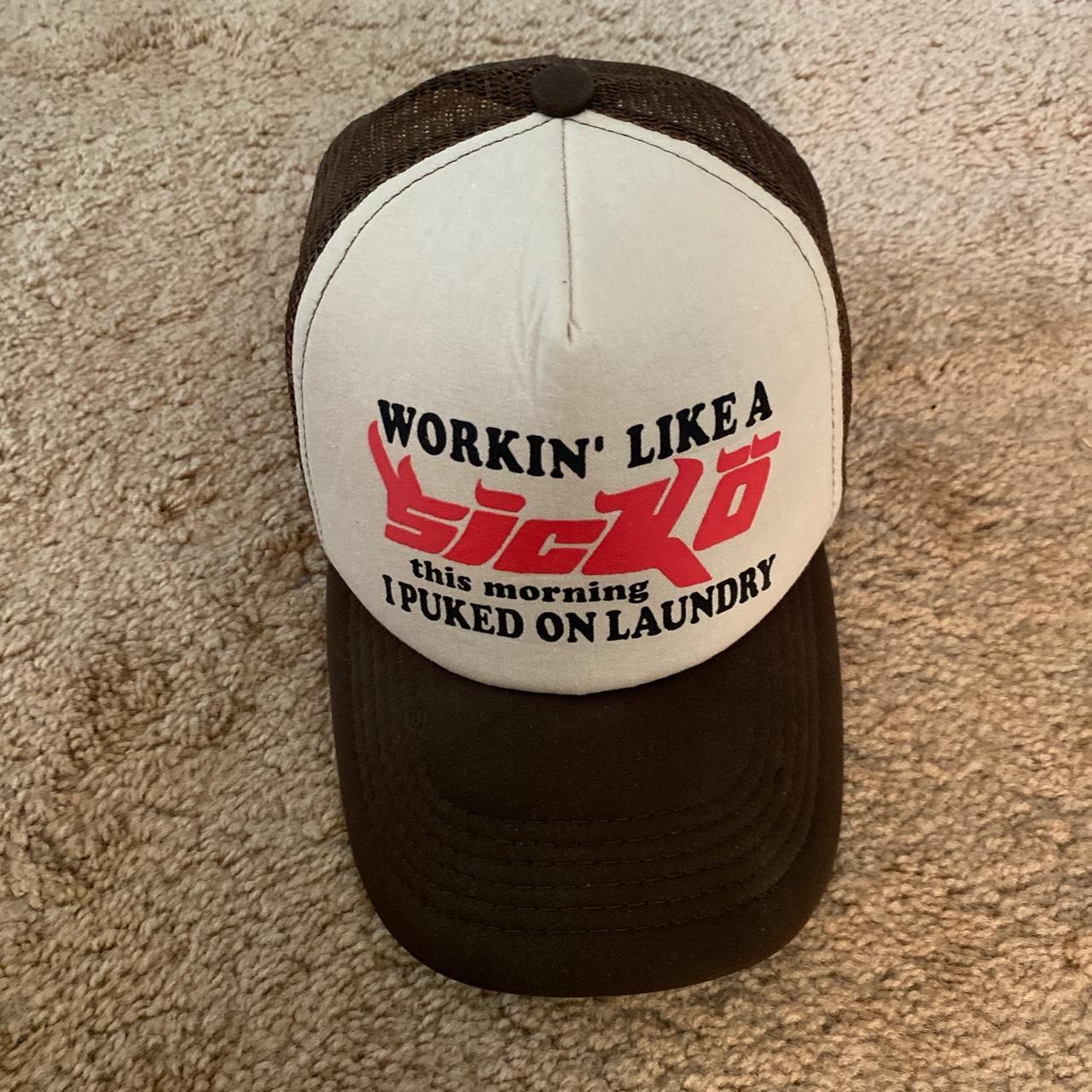 sicko born from pain trucker hat - size: one... - Depop