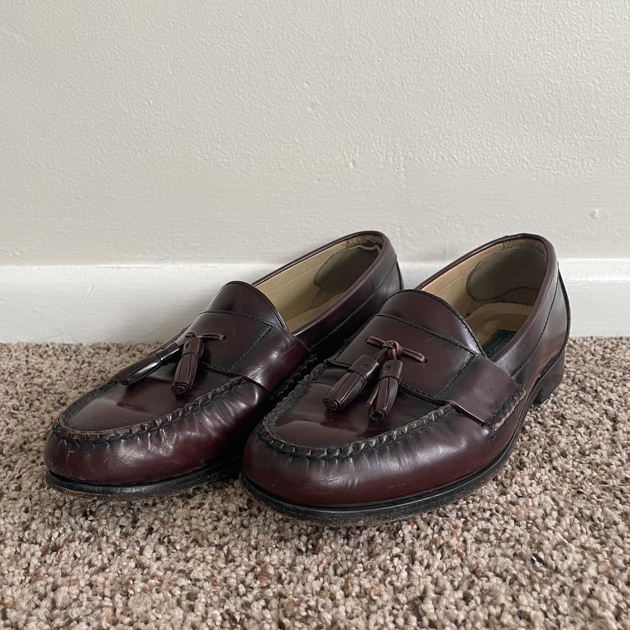 Burgundy tassel loafers. GH Bass & Co.... - Depop