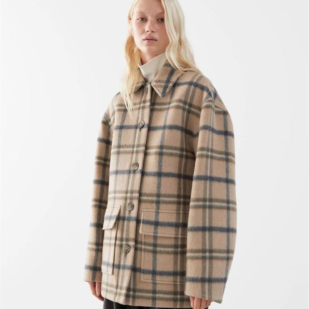 Other stories check coat best sale