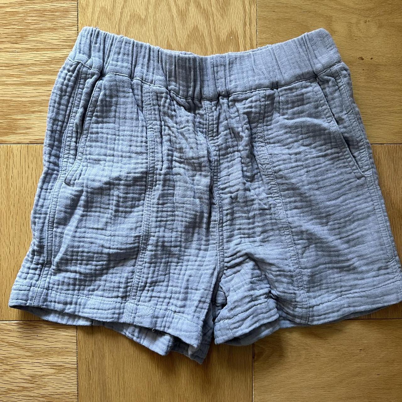 Madewell purple lightweight pull-on shorts with... - Depop