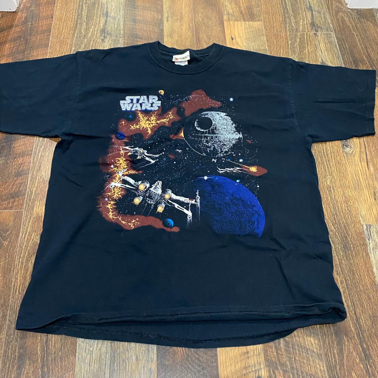 Vintage Y2K outlets Walt Disney World Star Wars Black T-Shirt size Large