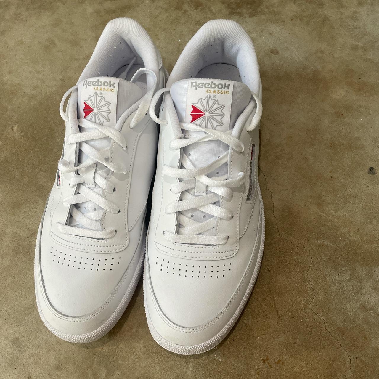 white and grey reebok classics