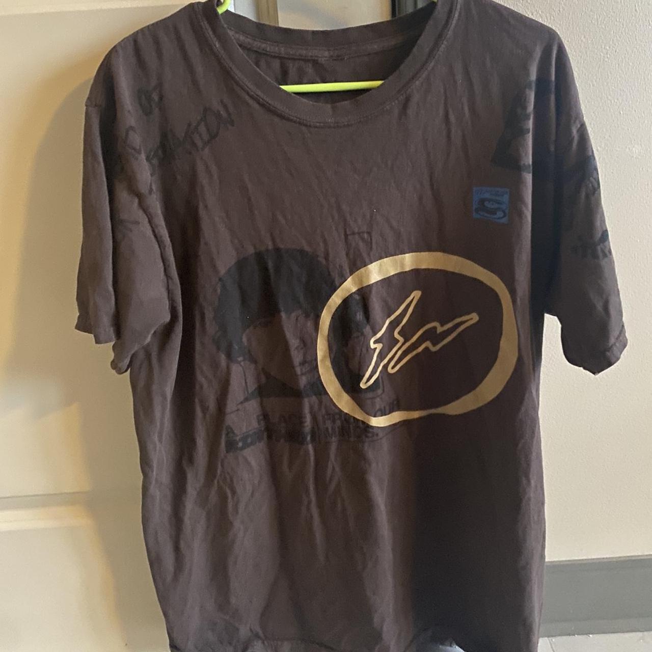 Travis Scott Short Sleeve Brown T-Shirt *Ignore... - Depop