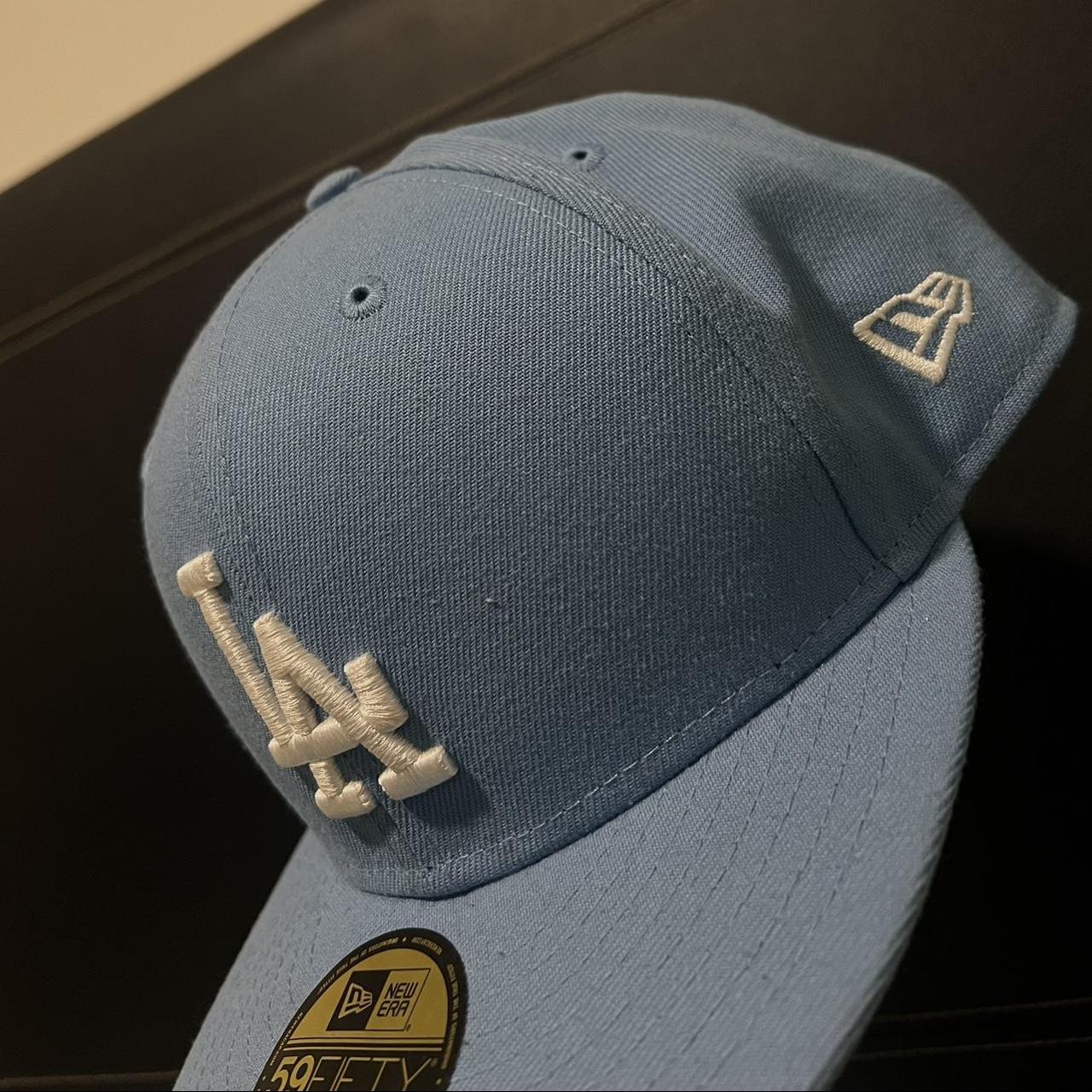 Blue LA Dodgers Mexico Flag Fitted Size : 7 1/4 Grey - Depop