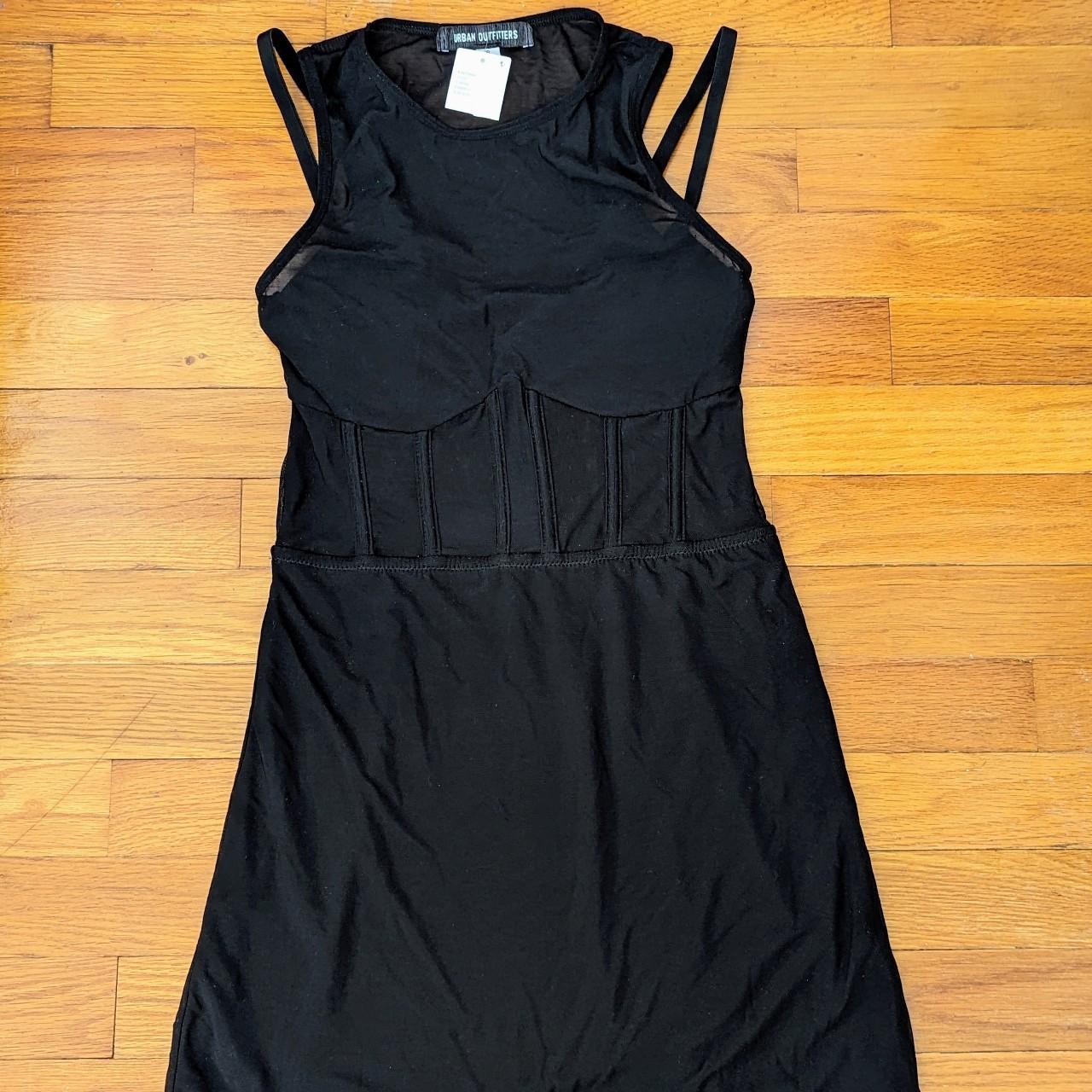 NWT UO Neomi Semi-Sheer Corset Mini Dress Size... - Depop