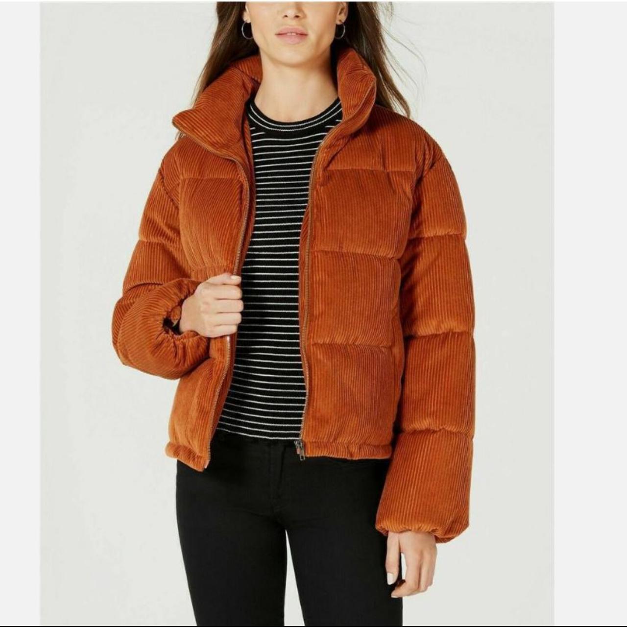 Rust corduroy clearance puffer jacket