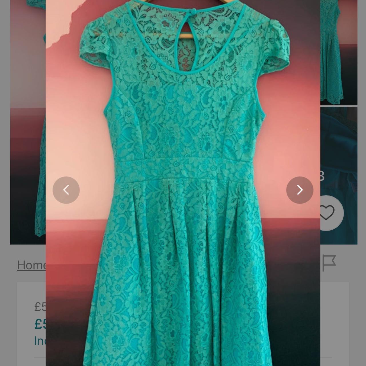 Mint teal lace dress Lydia Bright Lypsy. Never been. Depop