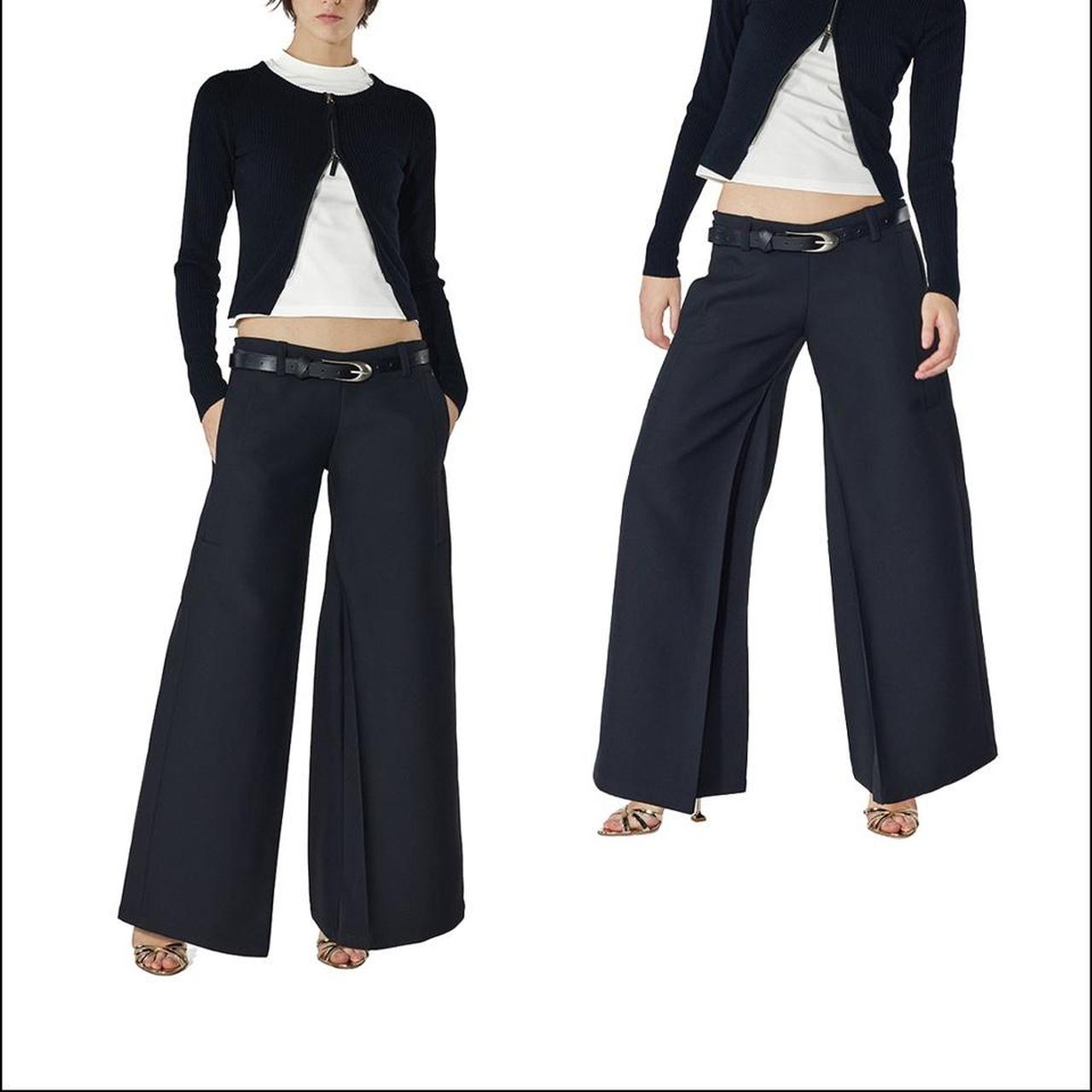 Columnist High Waisted Front Seam Cropped Wide Leg Pant