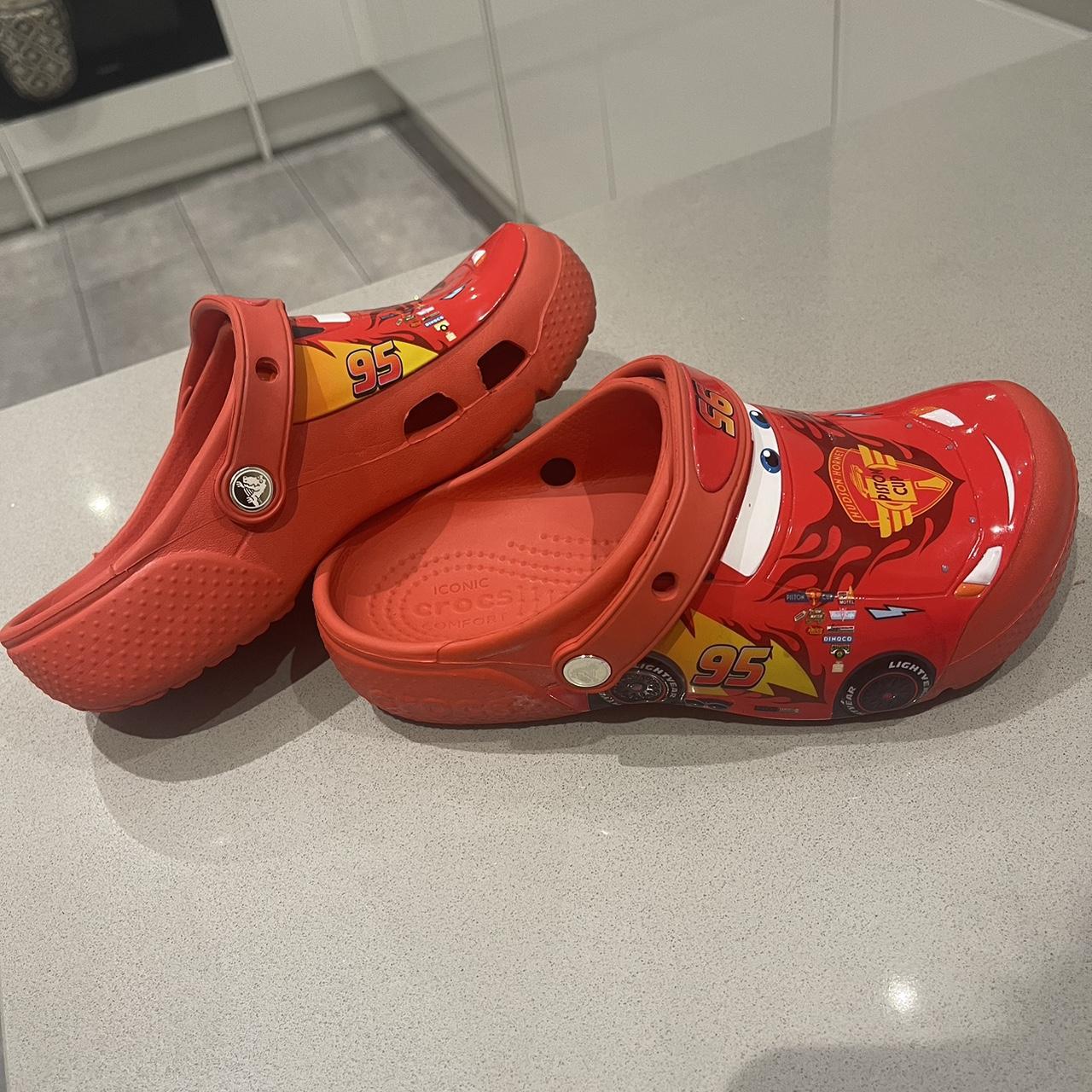 Lightning mcqueen crocs size best sale 9 womens