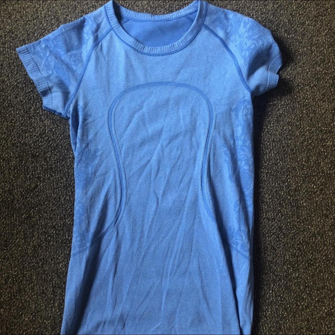 Blue Lululemon T-shirt (I really like it and it’s in... - Depop