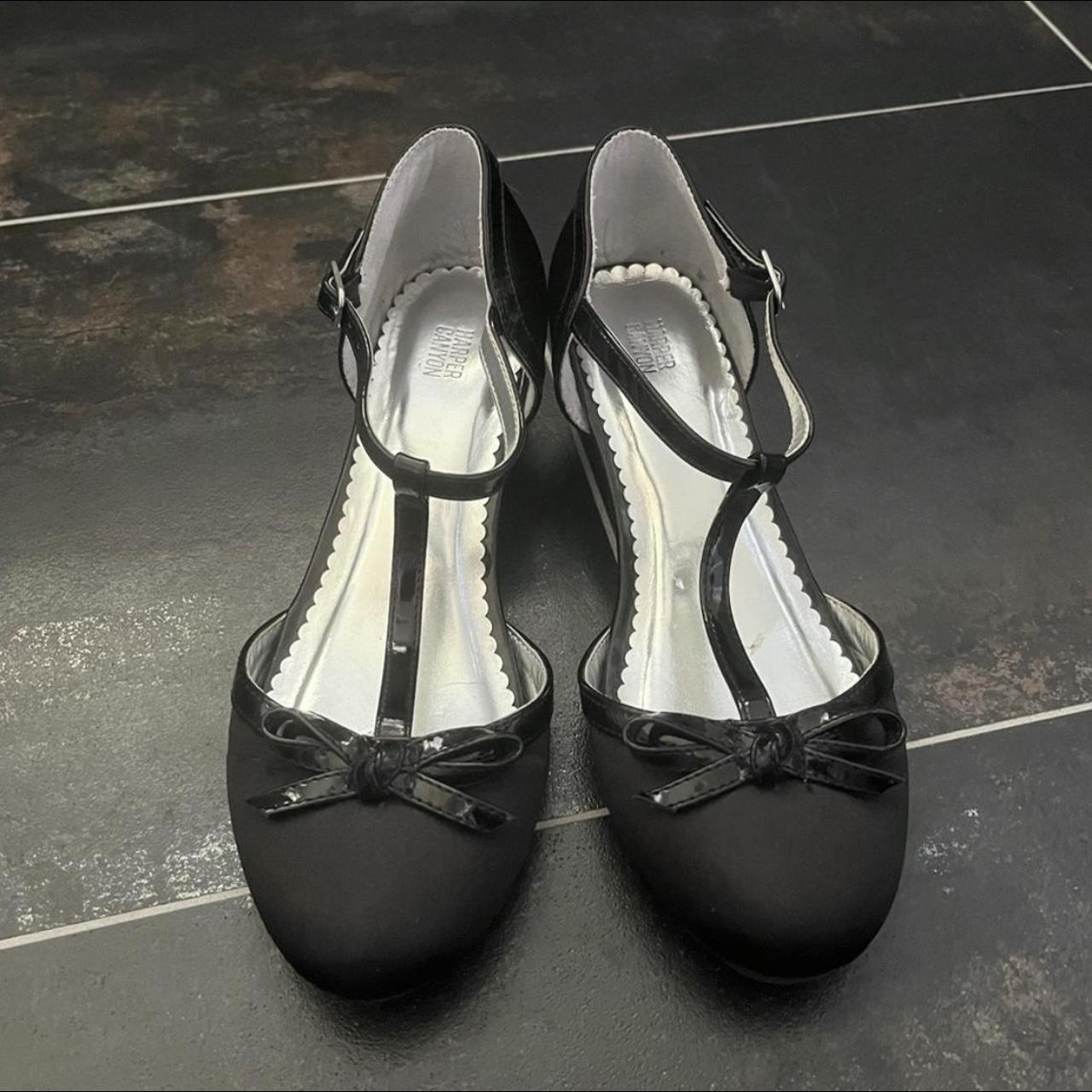 Black Harper Canyon high heels/wedges with silver... - Depop