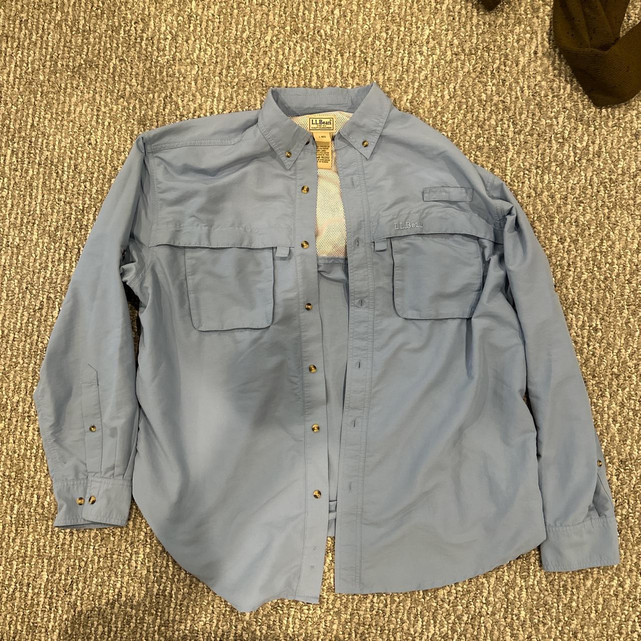 Vintage LLBean fishing shirt great coverup - Depop