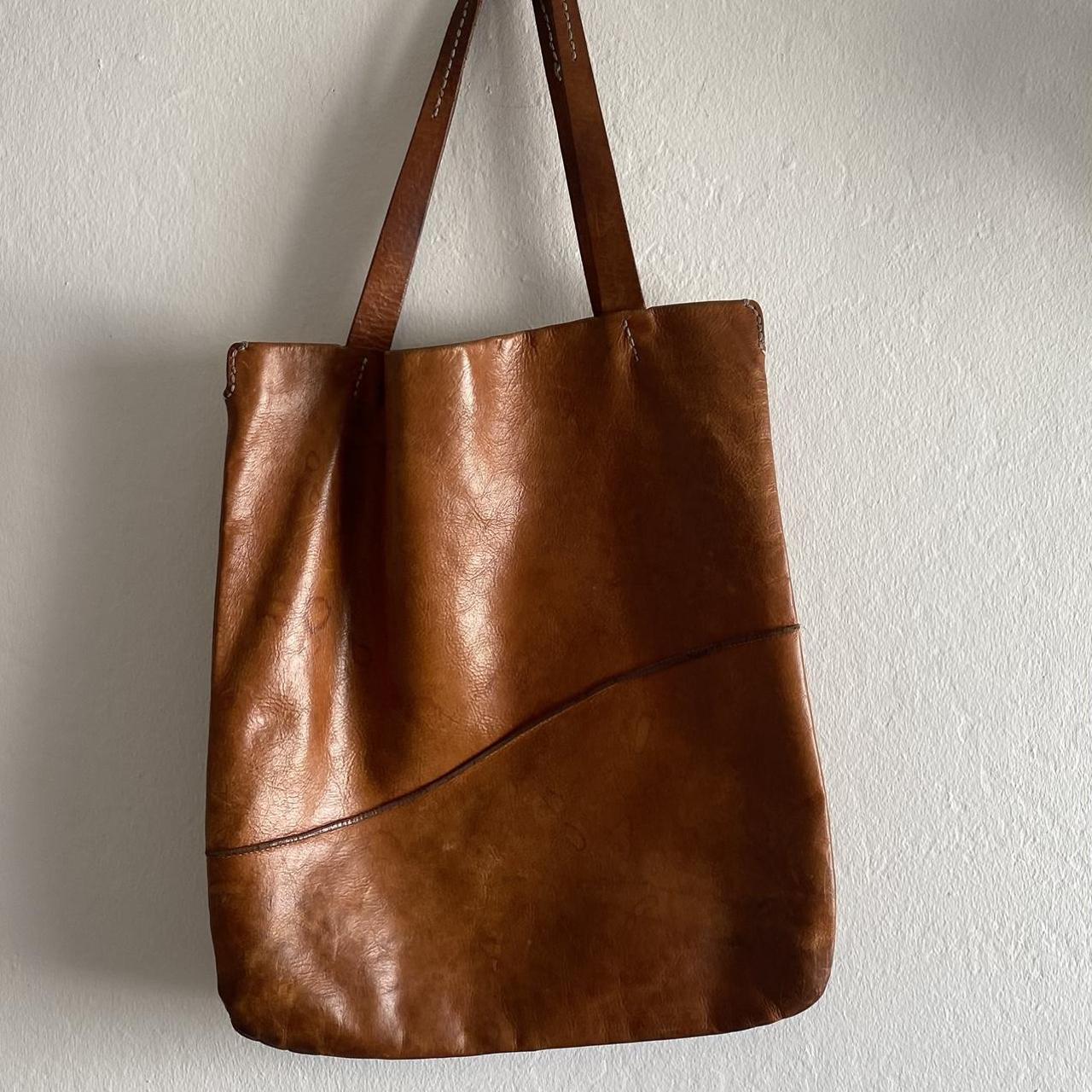 vintage johnny farah leather bag. perfect size for a... - Depop