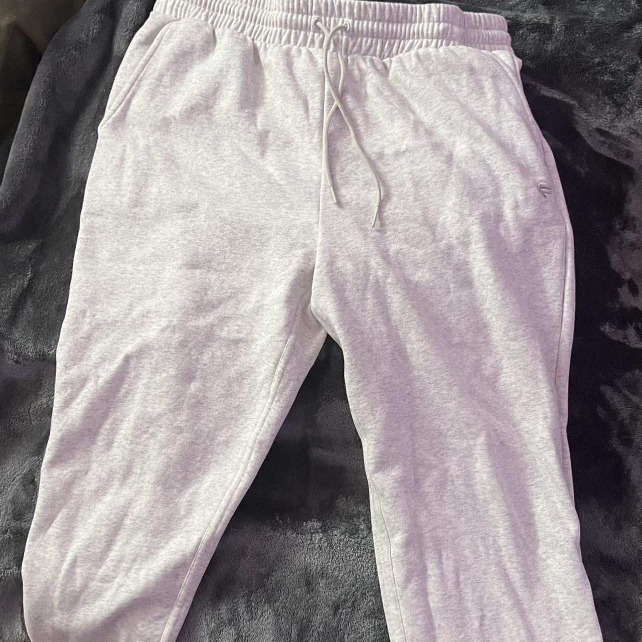 Fabletics Women's Grey and White Joggers-tracksuits