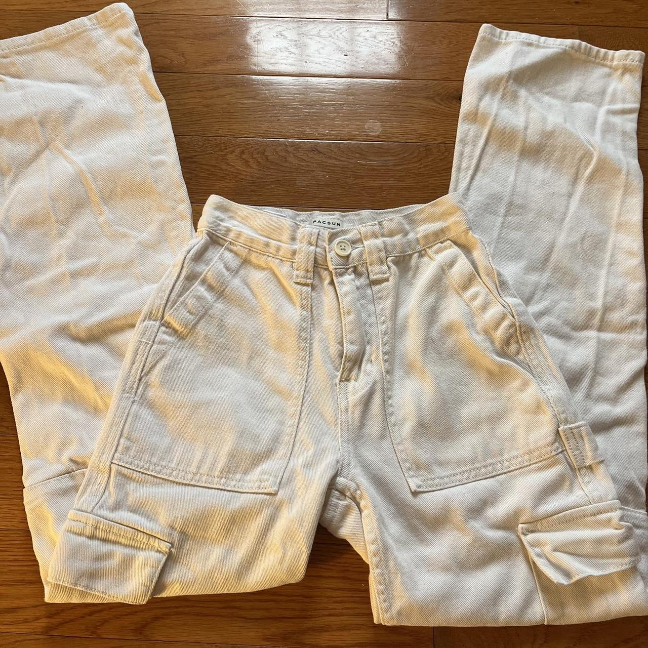 Pacsun cream/ off white cargo pants brand... Depop