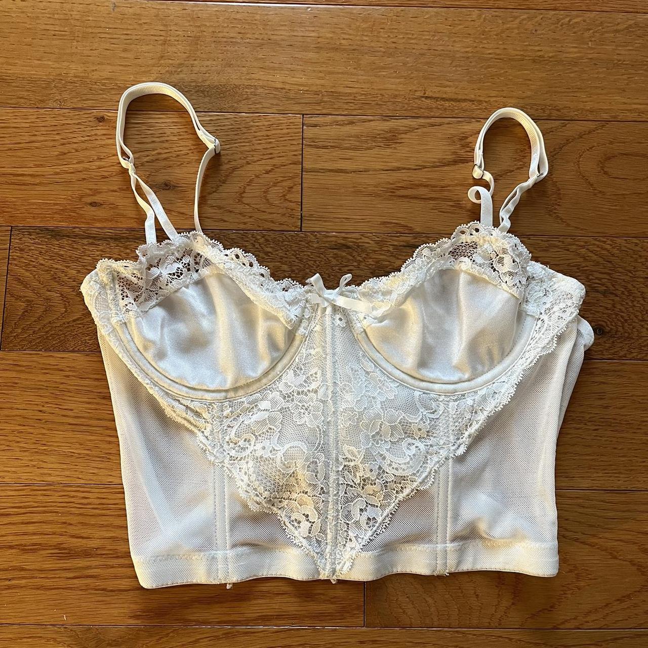 White lace corset brand: N/A (tagged UO for... - Depop