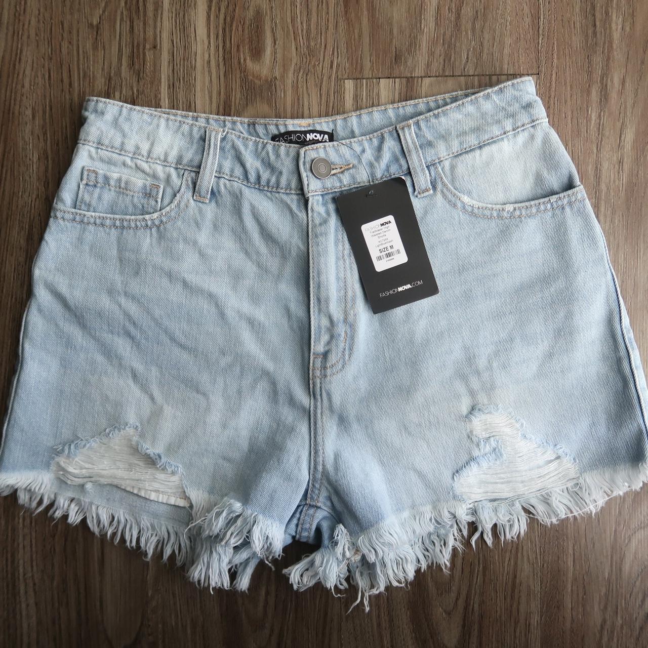 High waisted denim shorts fashion nova online