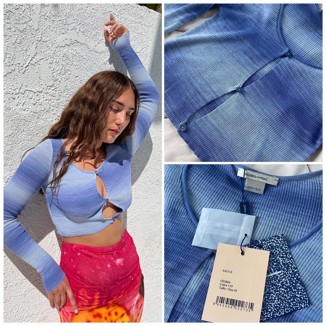 Paloma Wool Women's Blue Crop-top (4)