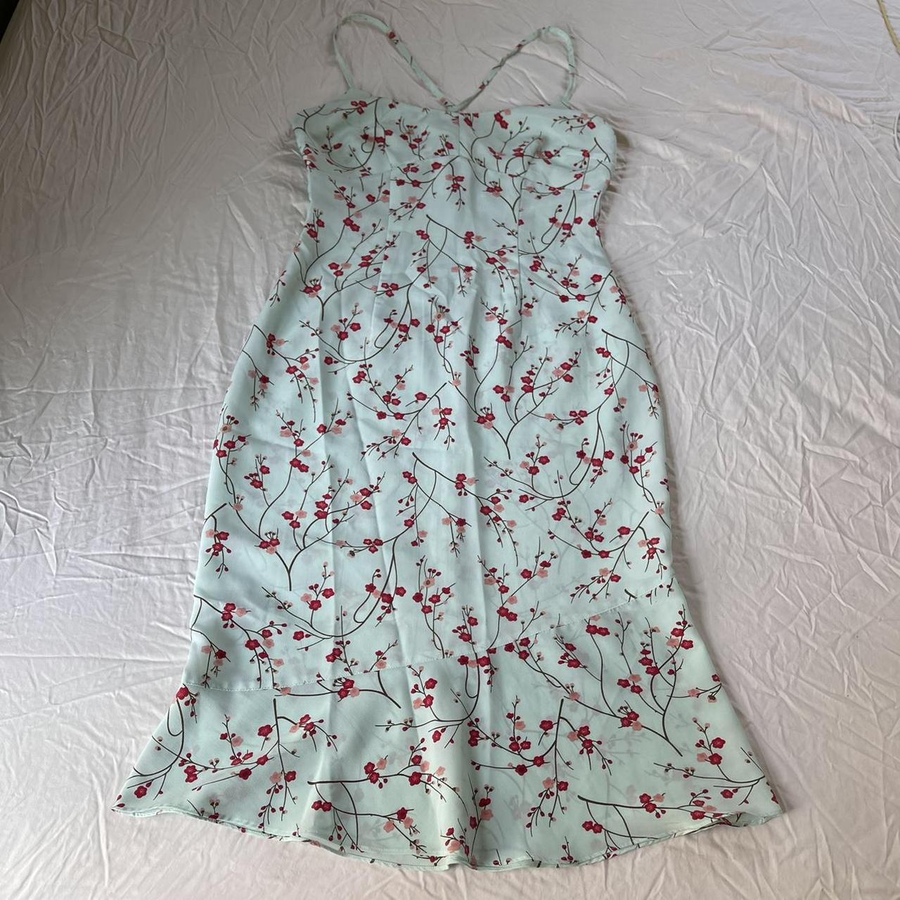 🍒 Vintage cherry blossom dress 🍒 A beautiful bias... - Depop