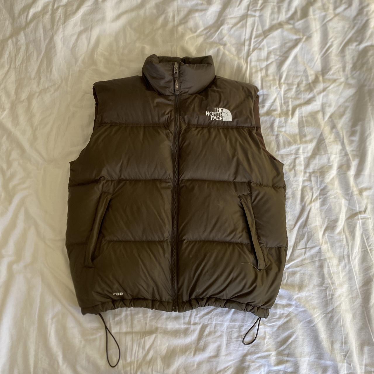 dark brown The North Face puffer vest | retro nupse... - Depop