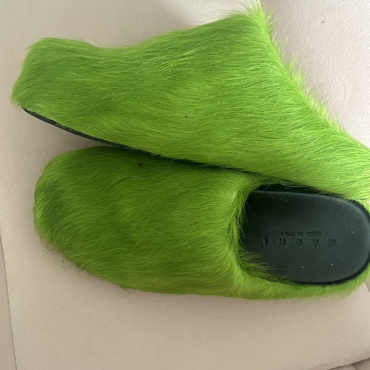 Green Marni Slides worn twice - Depop