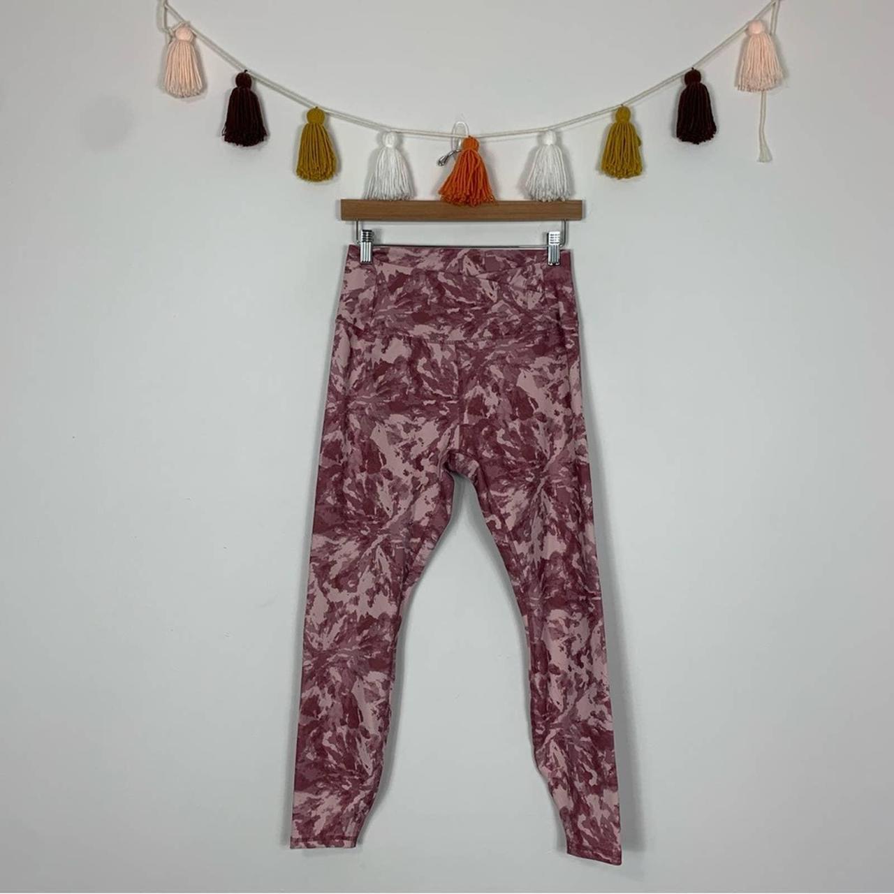 Gaiam Crossover Pink Tie Dye 7/8 Leggings - Depop