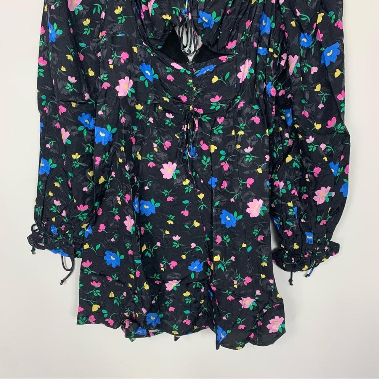 For Love And Lemons Lexy Long deals Sleeve Floral Mini Dress Medium NWT