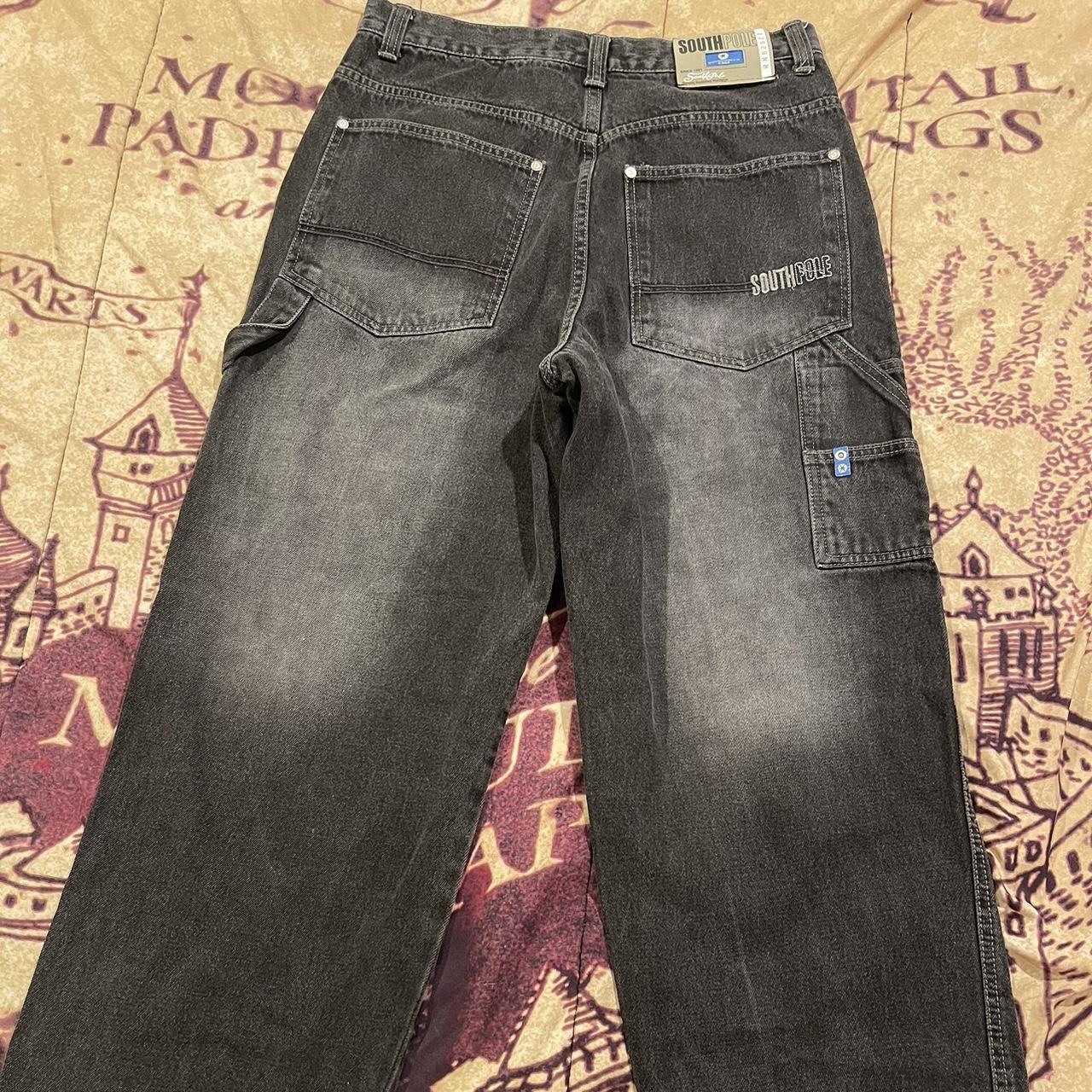 Men's Black and Blue Jeans Depop