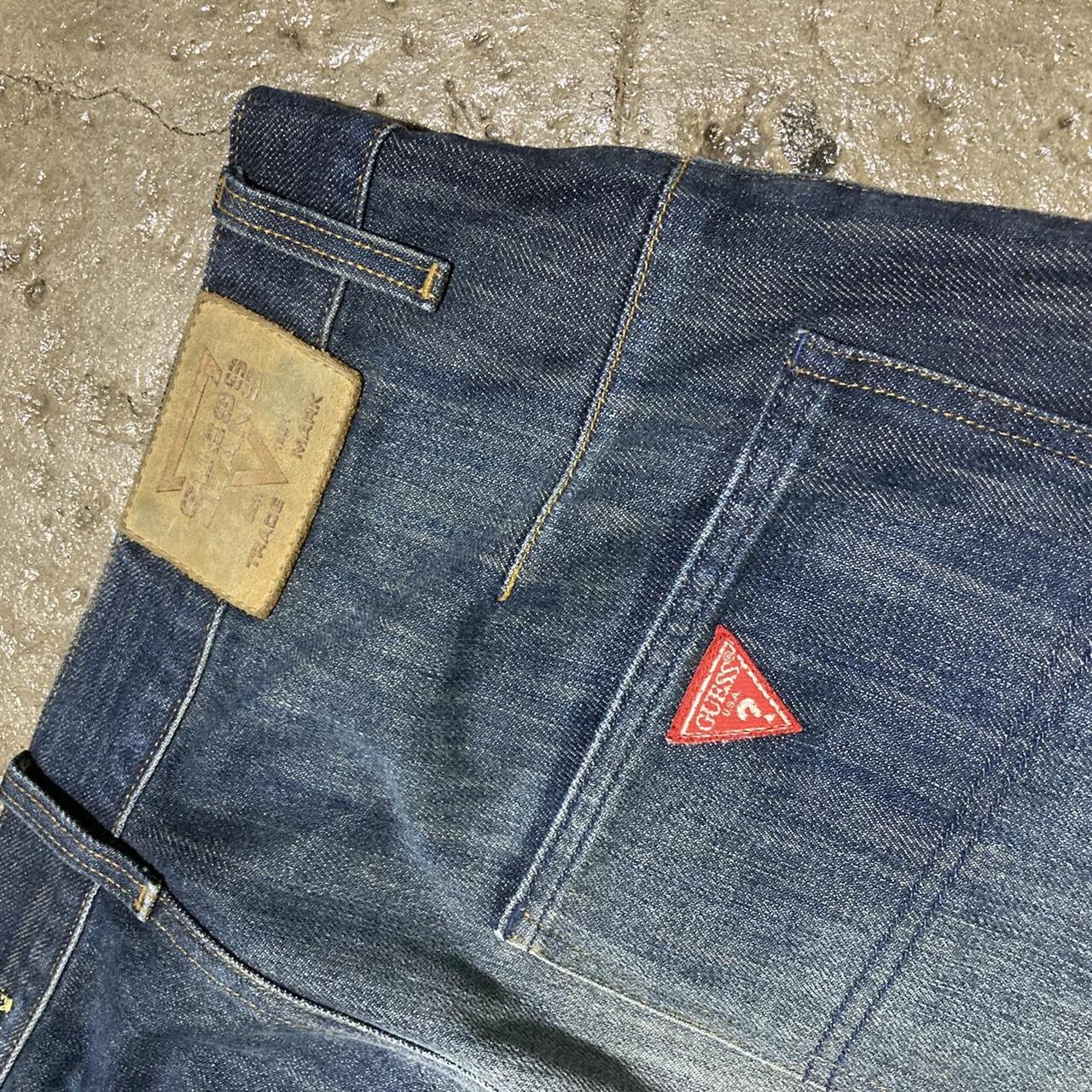 Crazy Vintage Y2K Baggy Guess Jeans Faded Blue Denim... - Depop