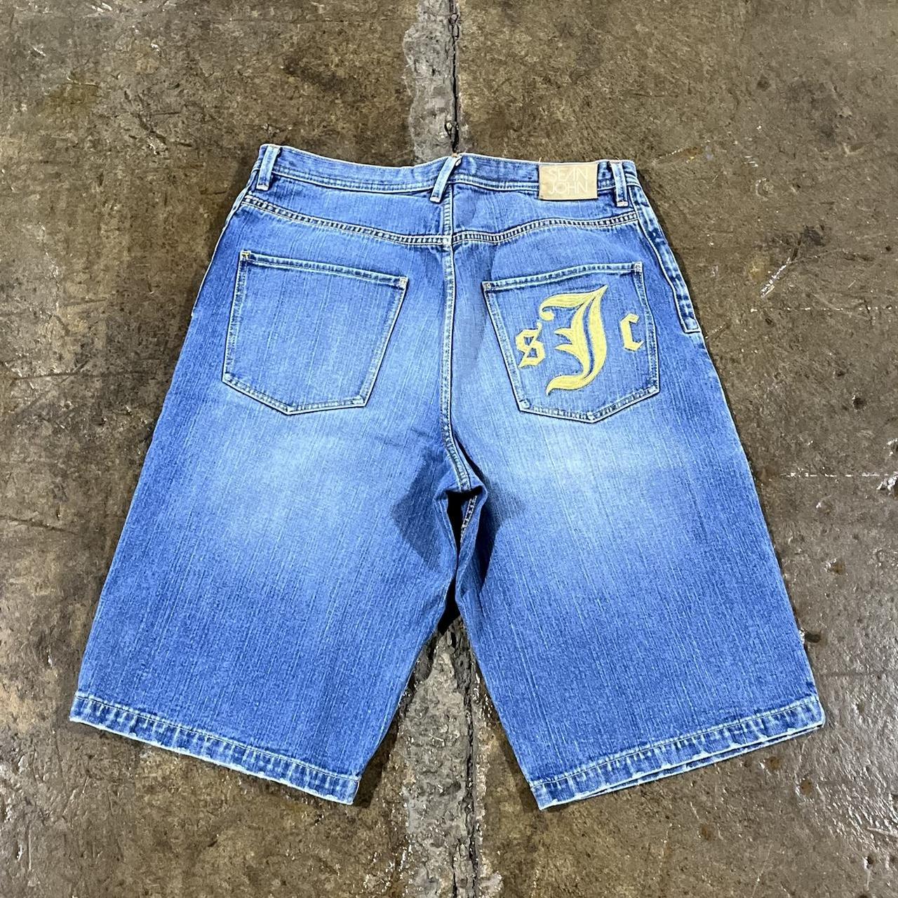 Crazy Vintage Y2K Sean John Baggy Jorts Utility... - Depop