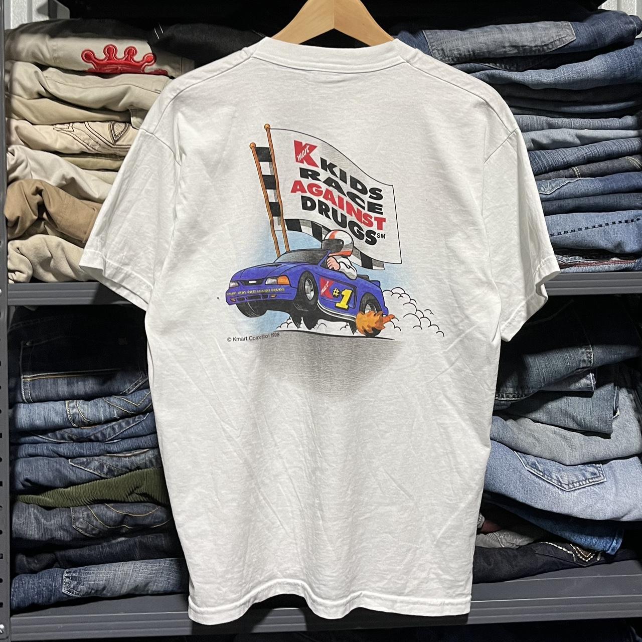 Crazy Vintage 90s Kmart Kids Race Against Drugs Tee... - Depop