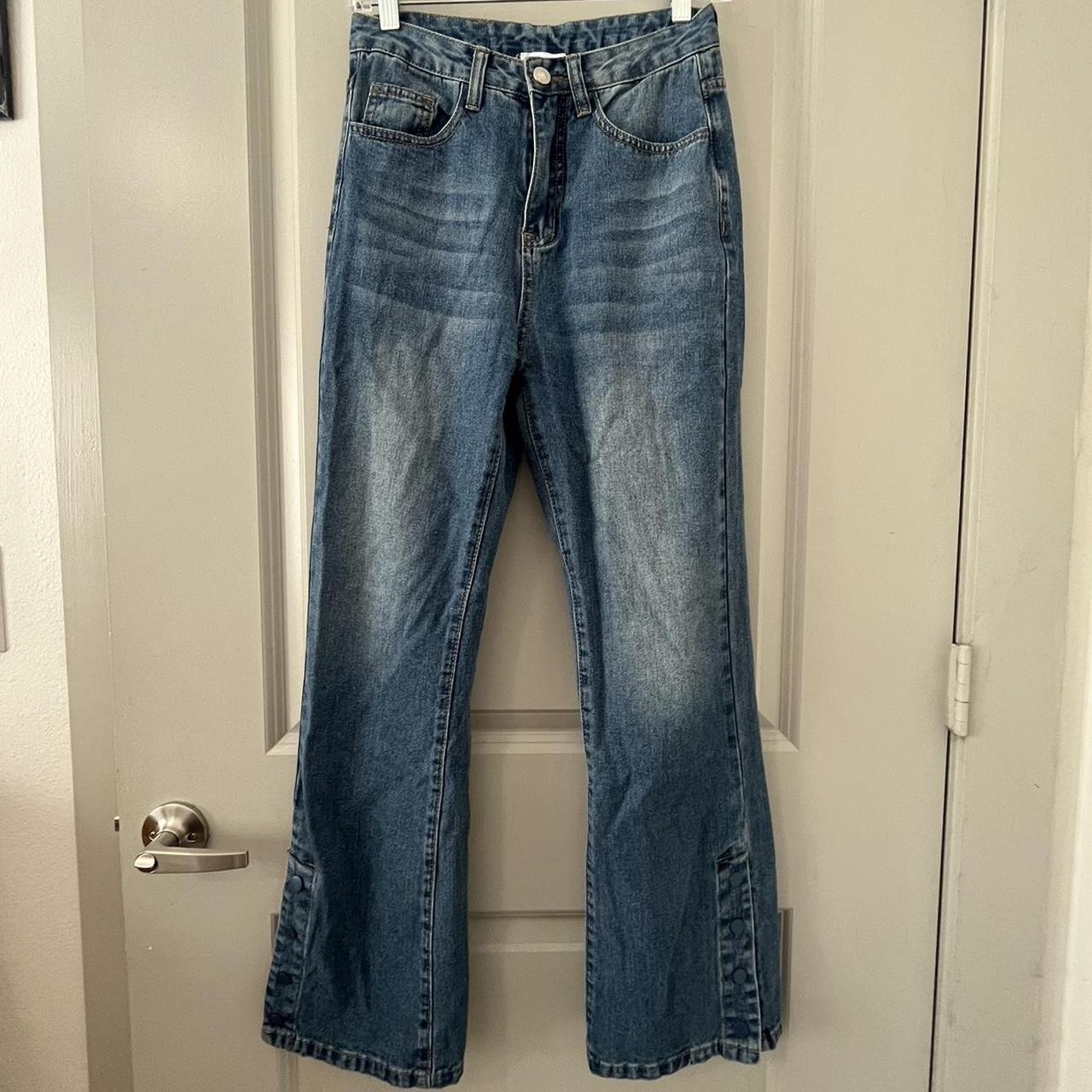 Cute mid rise bootcut princess polly jeans with a... - Depop