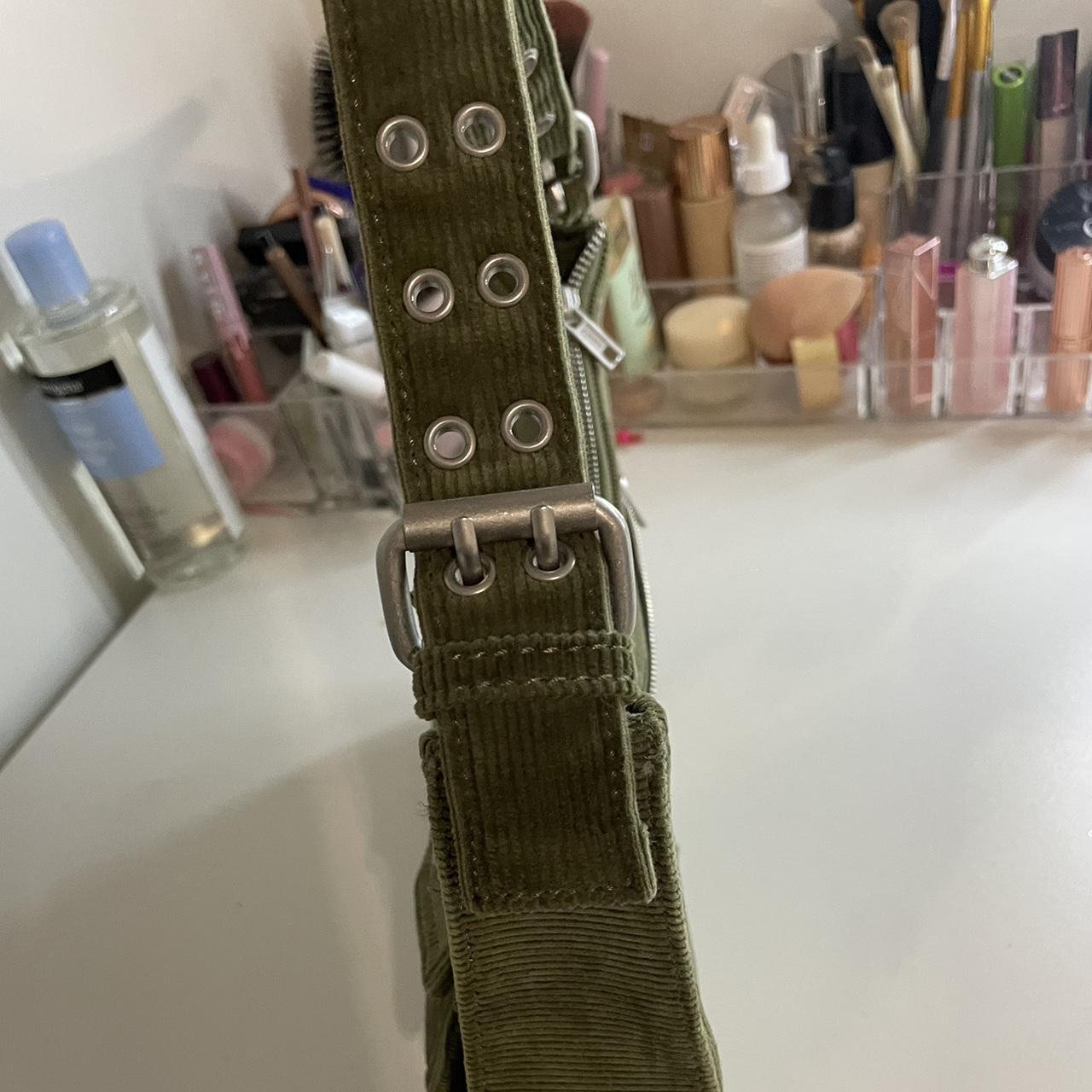 Brandy Melville corduroy baguette bag with metal... Depop