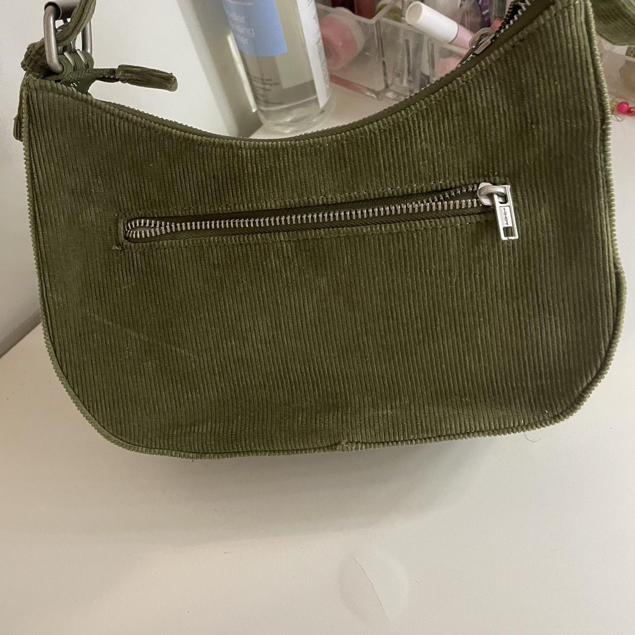 Brandy Melville corduroy baguette bag with metal... Depop