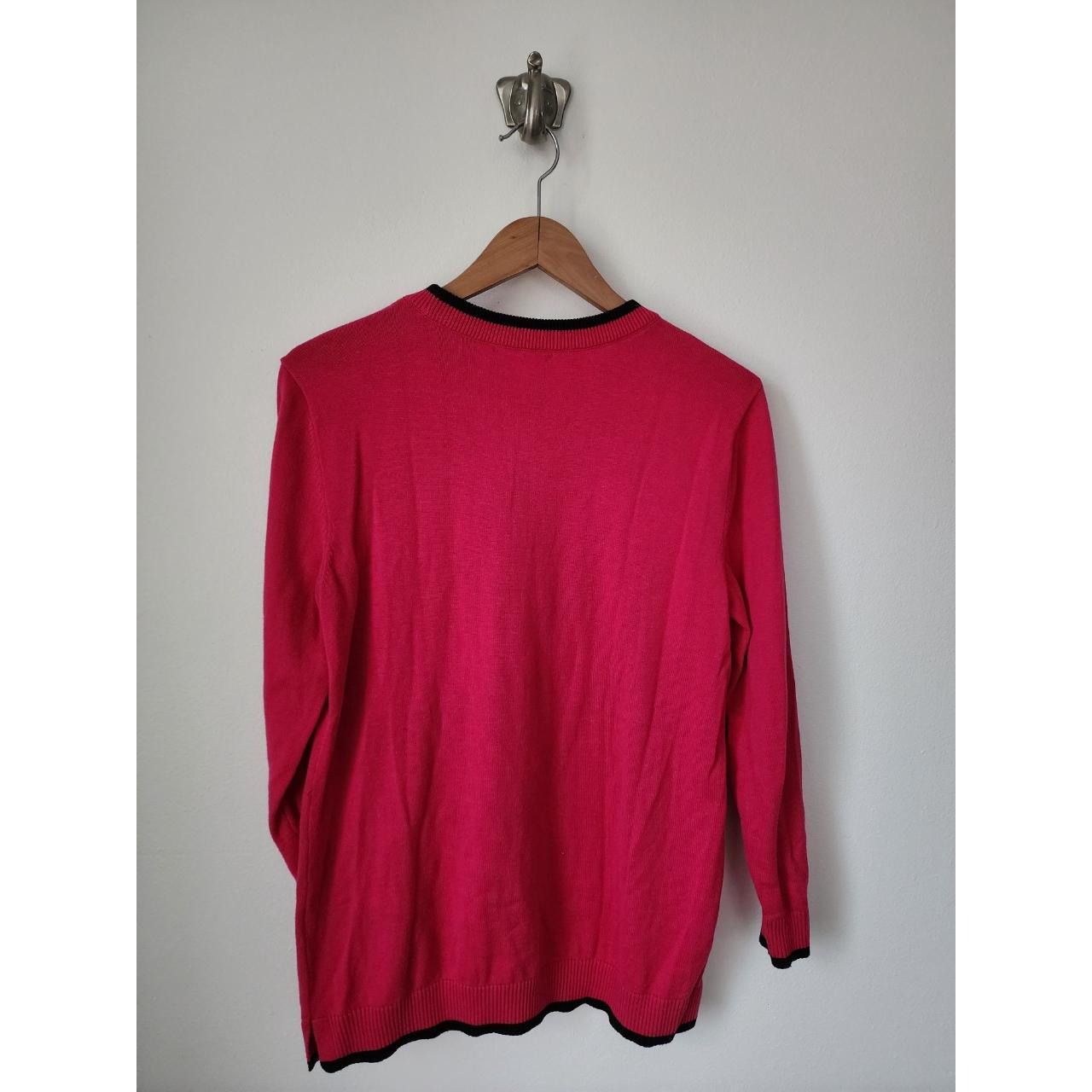 Karl Lagerfeld Women's Pink and Black Jumper | Depop