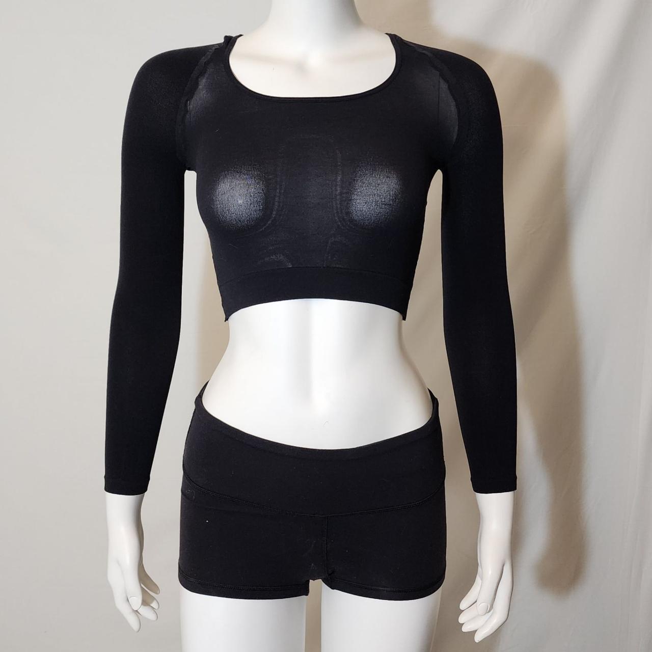 Spanx black black opaque layer arm tights top, ⚫Size