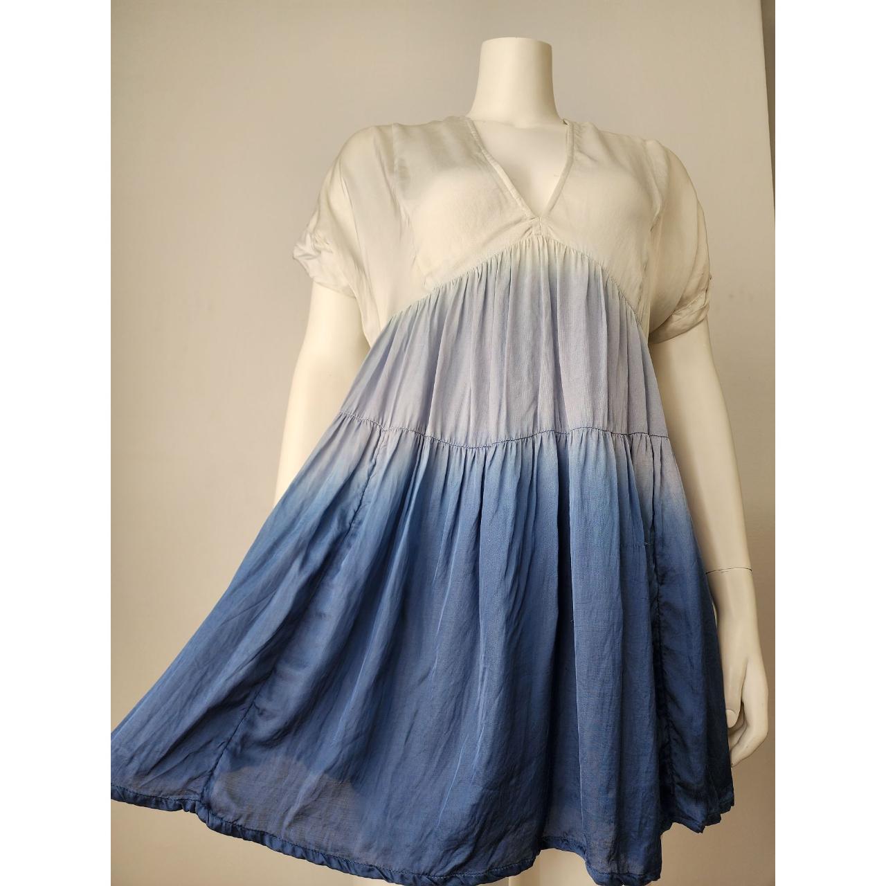 Little Tie Dye factory mini Tunic dress blue