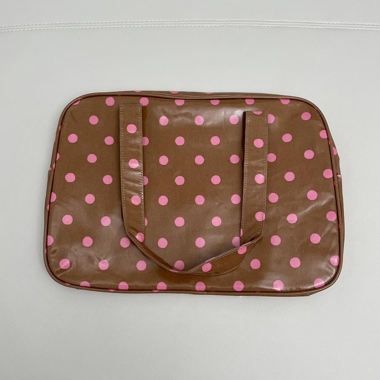 Cath Kidston Pink and Brown Laptopcasesbag Depop