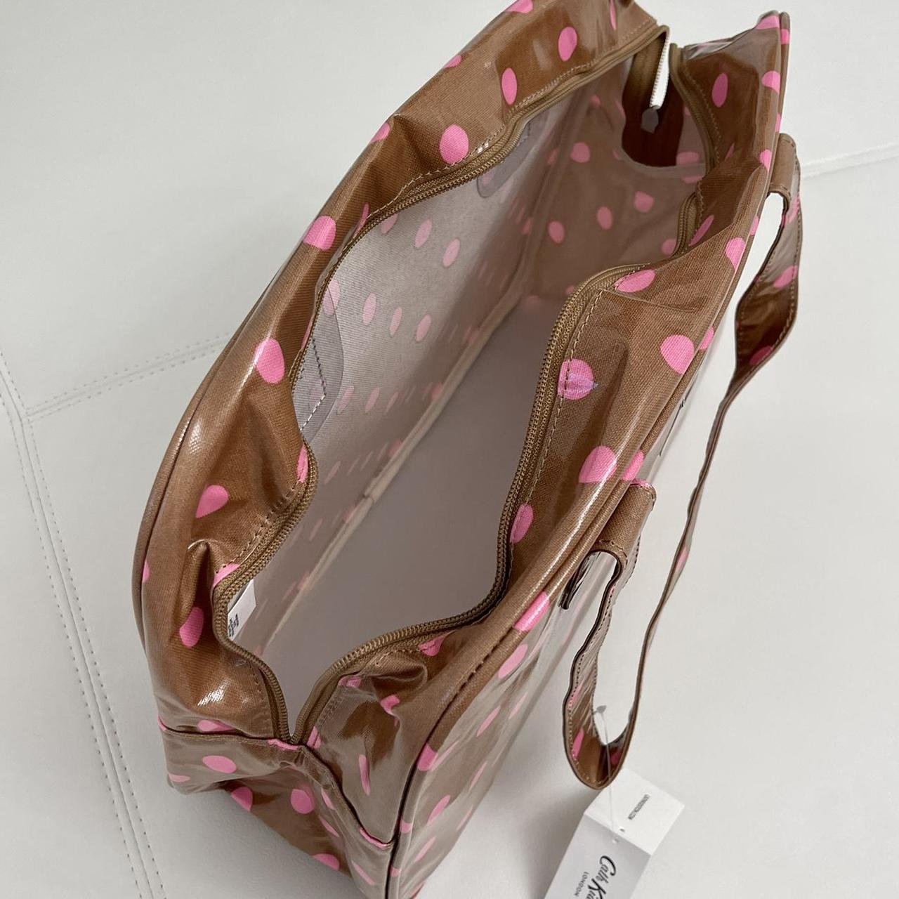 Cath Kidston Pink and Brown Laptopcasesbag Depop