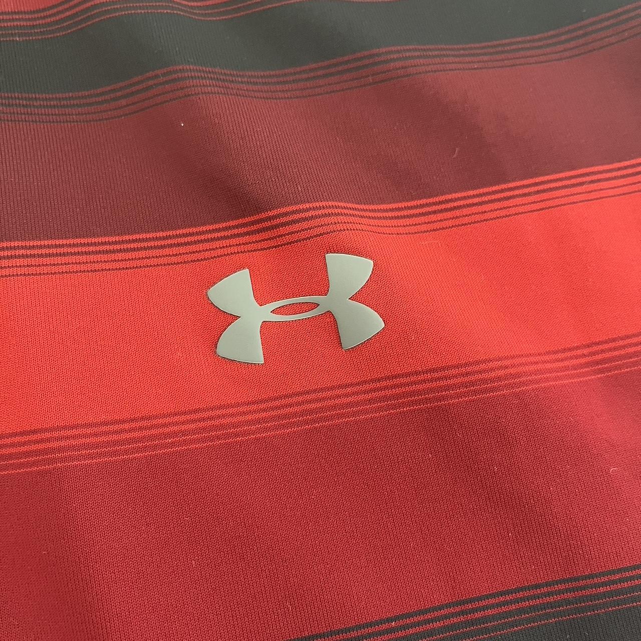 Under Armour Men's Red and Black Polo-shirts | Depop