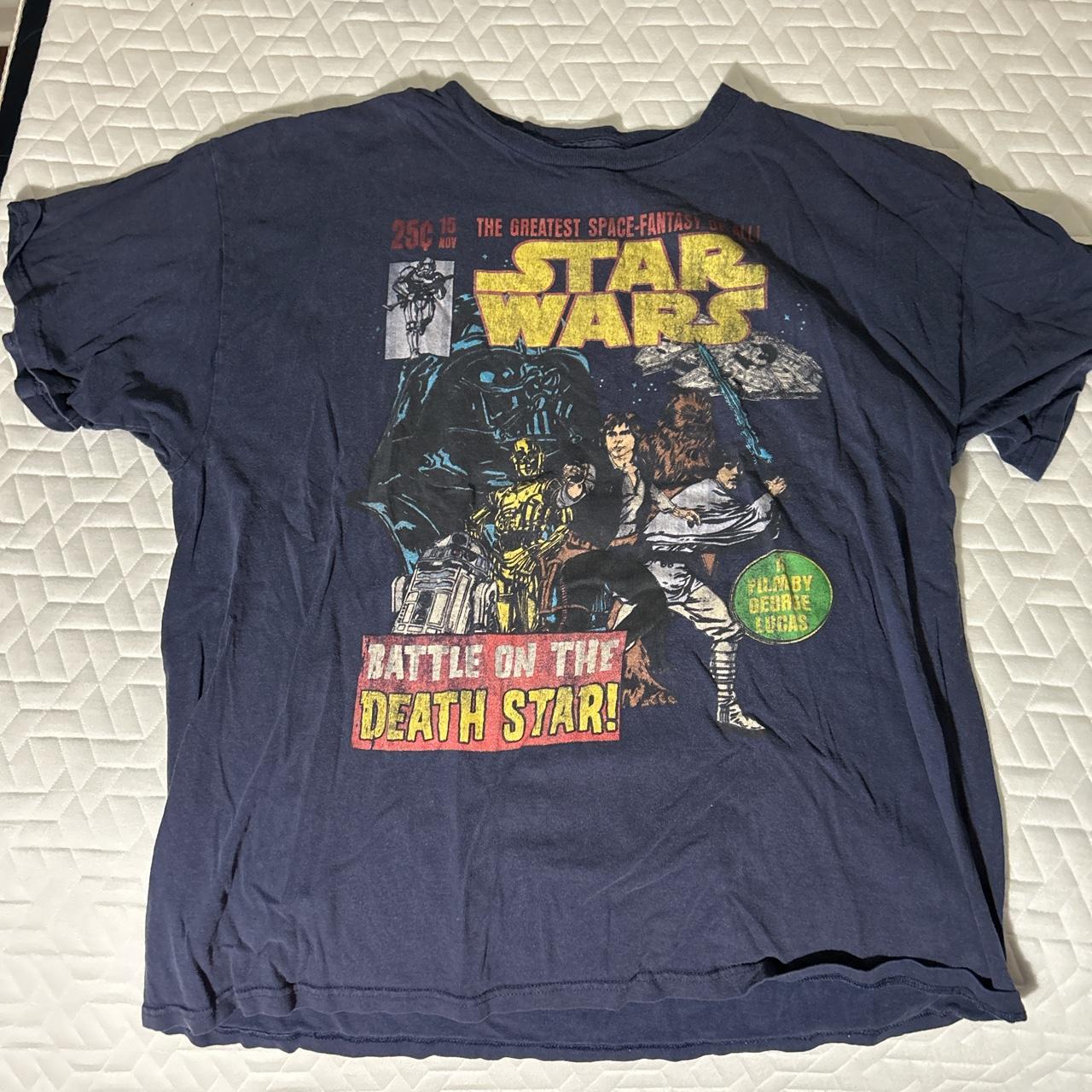 Vintage Star Wars shirt. Blue. Men’s XL. - Depop