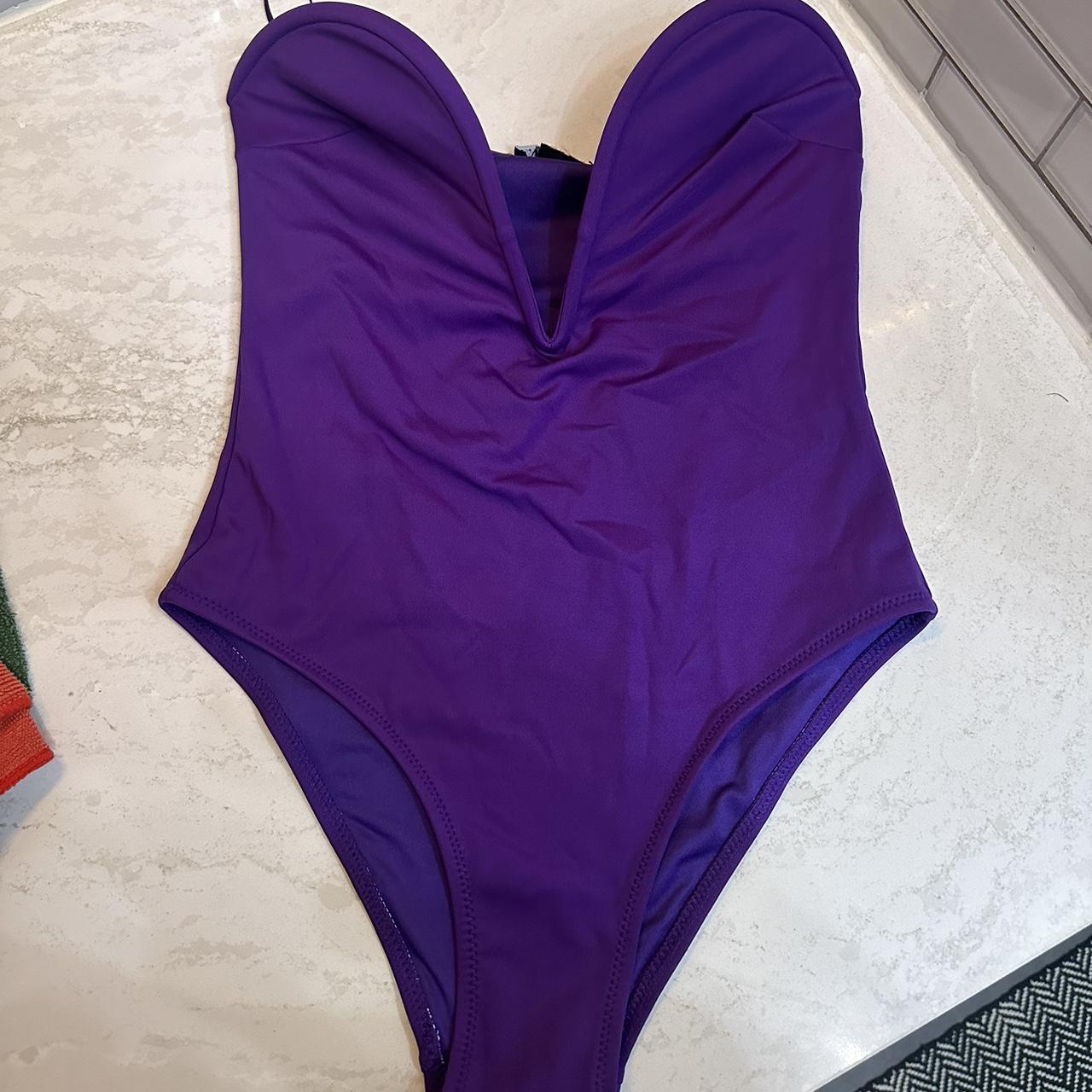 Zara Purple One Piece Bikini Can Be Worn As Body Depop 