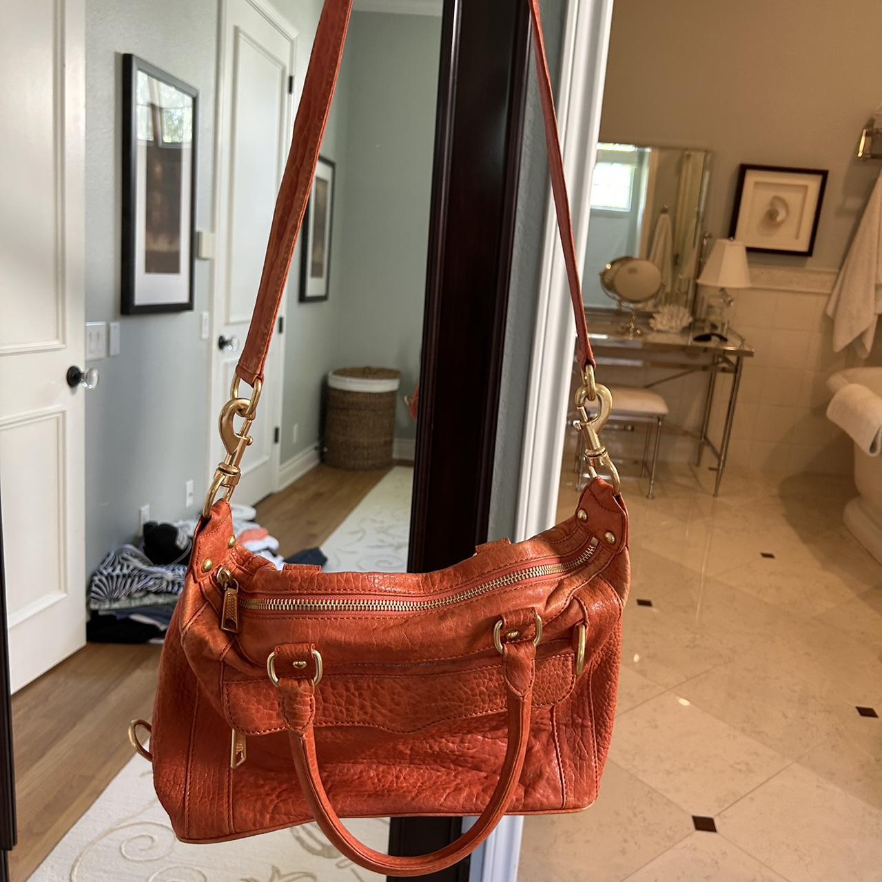 REBECCA MINKOFF - “Morning After Bag” coral leather...