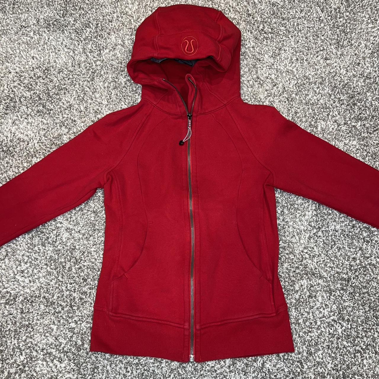 Lululemon Red Scuba Full Zip Up Hoodie Originally Depop 0215